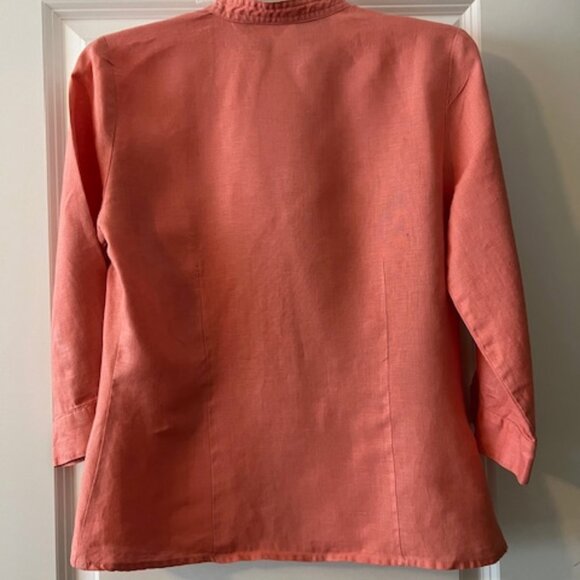 Carole Little Irish Linen Embroidered Blouse. Size S. - Picture 5 of 5